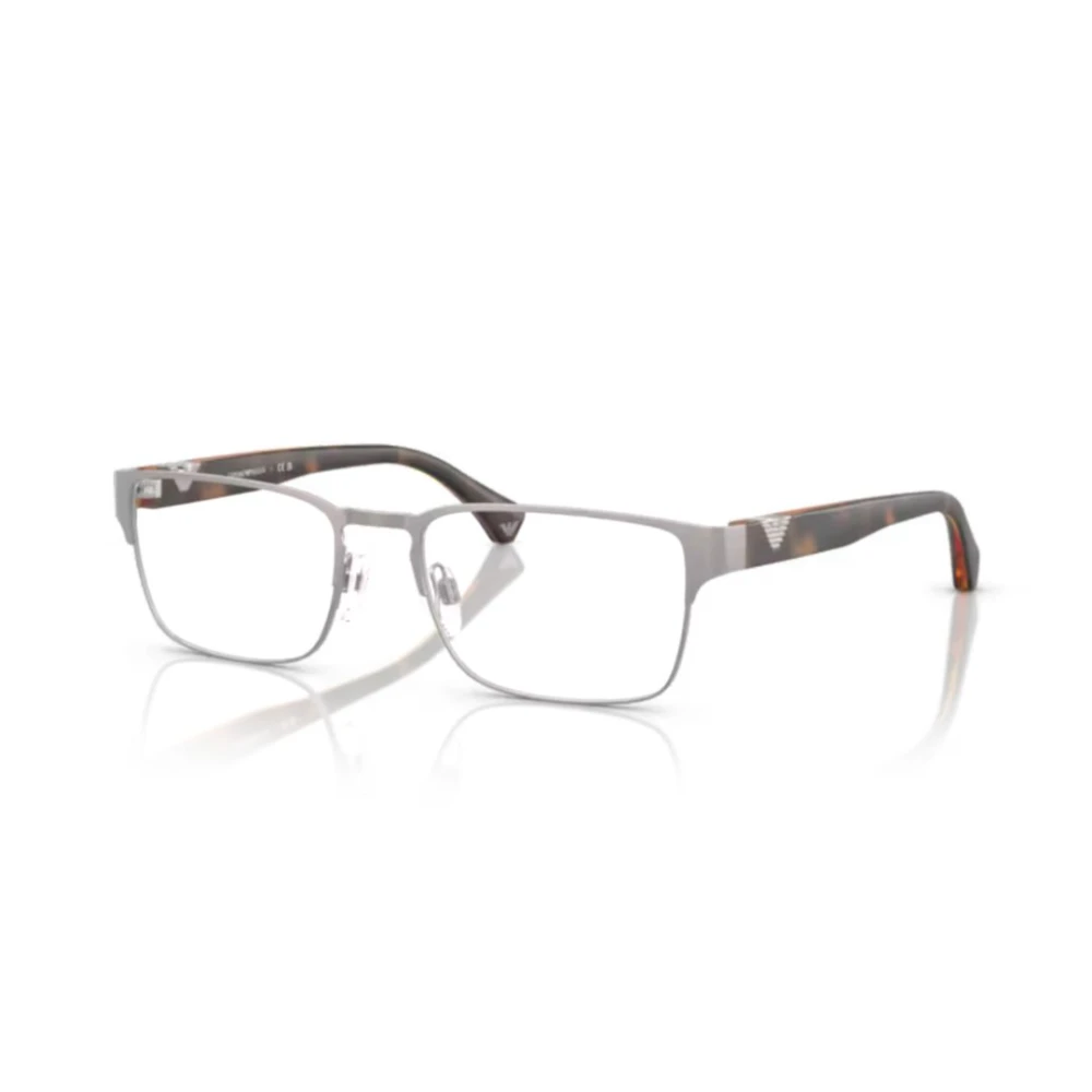 Emporio Armani Men's Grey Ea1027 3003 Man Optical Frames Metal Squared Normal - Image 3
