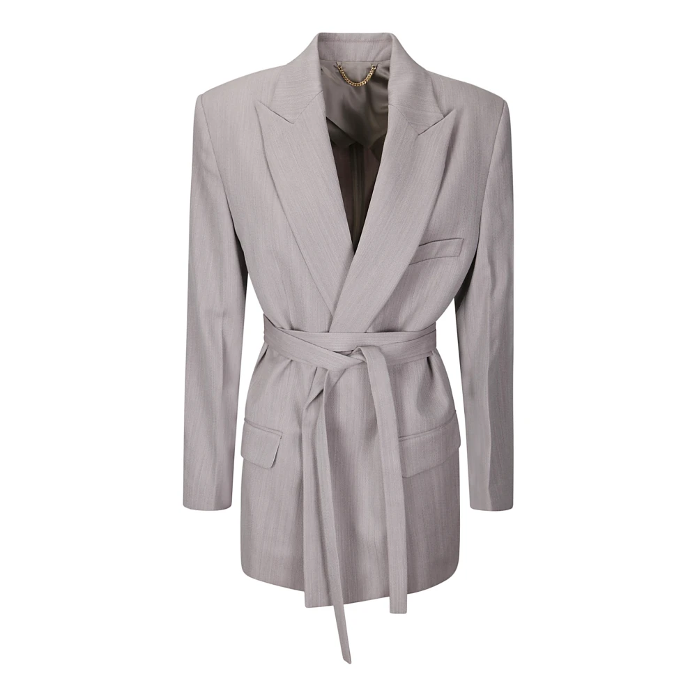 Victoria Beckham Gebelte jas voor stijlvolle uitstraling Beige Dames