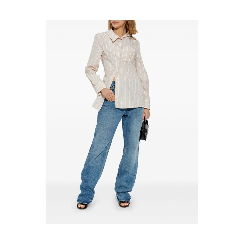 Jacquemus Beige Overhemd met knopen Lange mouwen Beige Dames