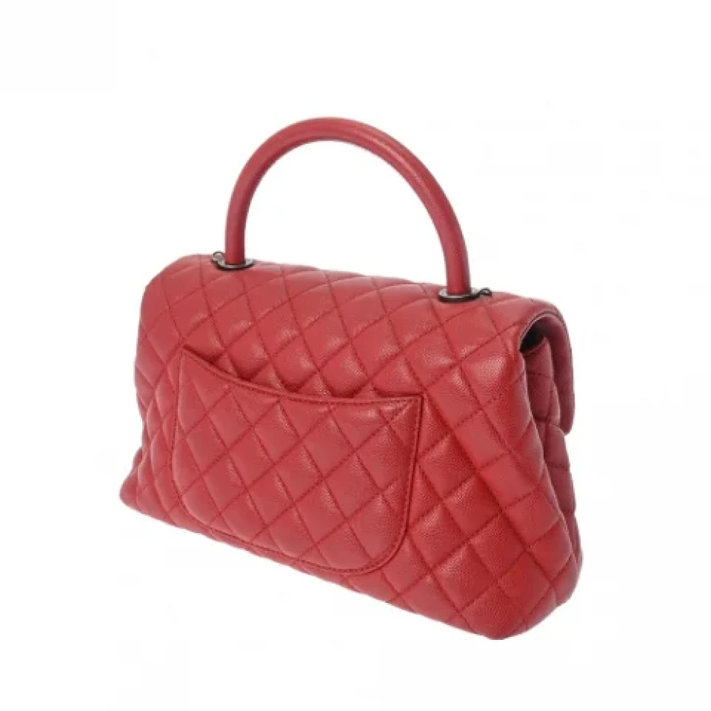 Chanel Vintage Pre-owned Fabric handbags Red Dames