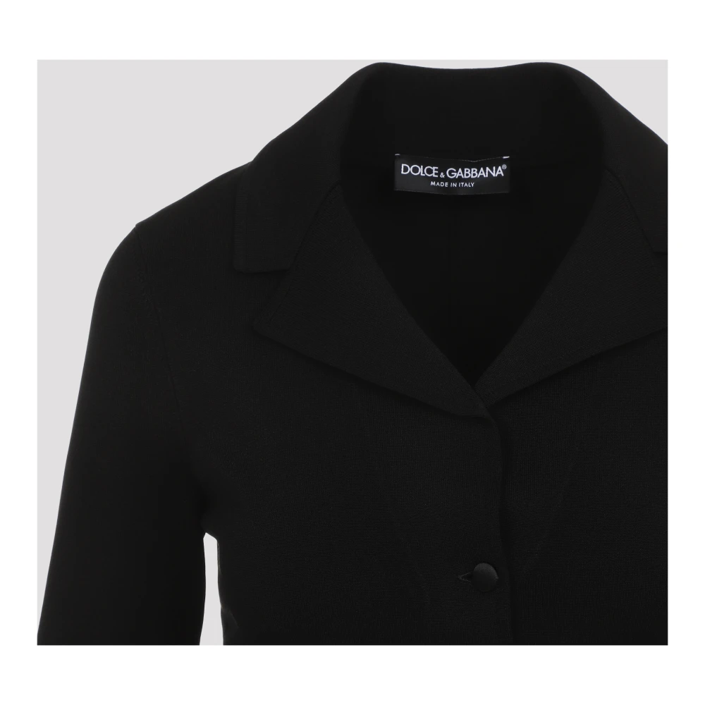 Dolce & Gabbana Elegante Zwarte Blazer Black Dames