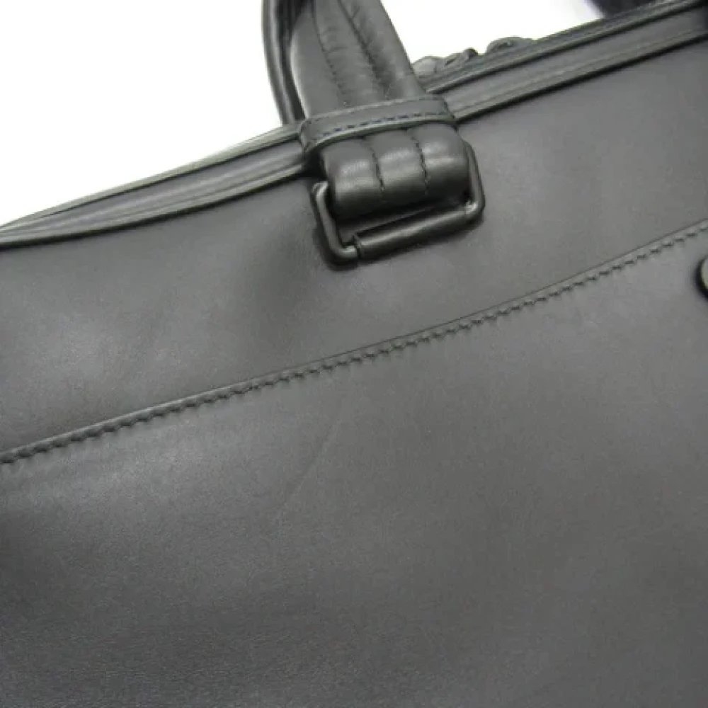 Bottega Veneta Vintage Pre-owned Leather handbags Black Heren