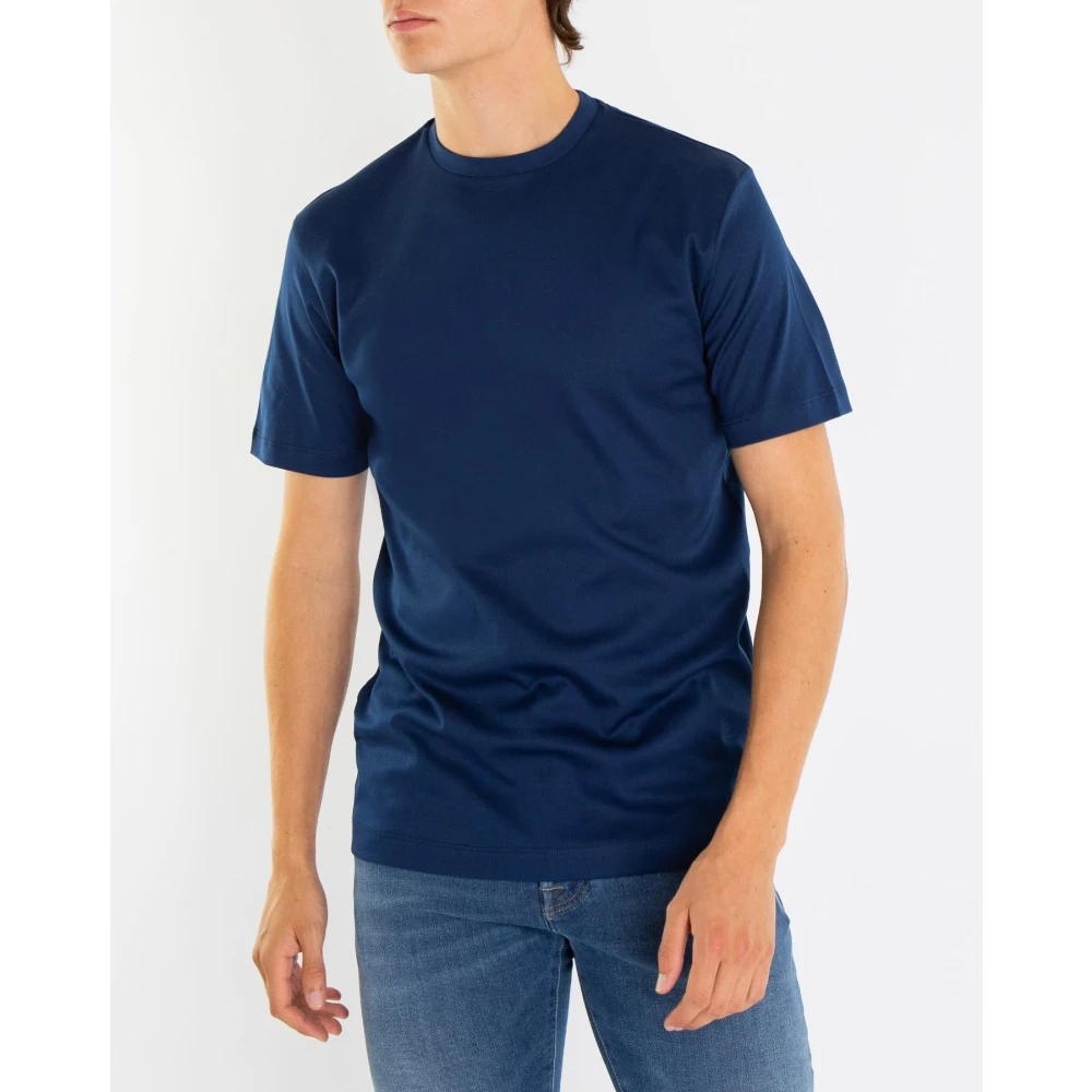 Valenza Interlock Supima T-shirt in wit Blue Heren