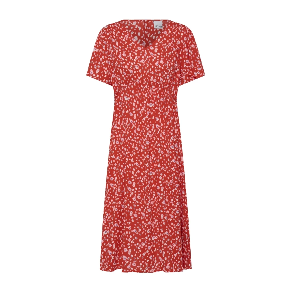 Ichi Women's Red Midi Dresses, M, Midi Dresses