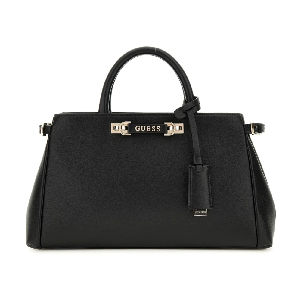 Guess Women's Black Anadela 3 Compartment Satchel Bag