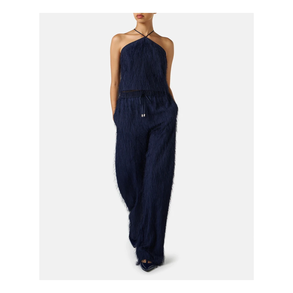 Iceberg Blauwe regular fit pluis viscose top Blue Dames