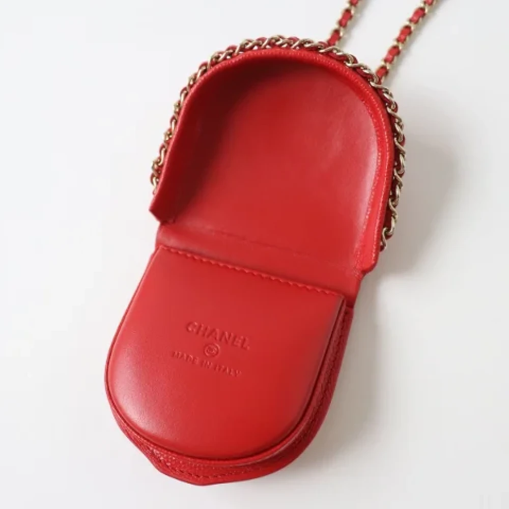 Chanel Vintage Pre-owned Leather wallets Red Dames