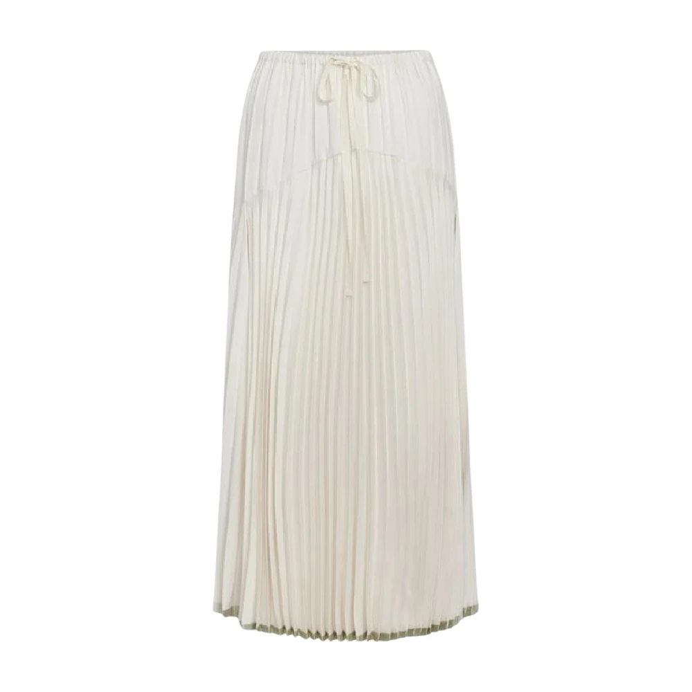 Vince Vrouw Wit Rokken Dames, Xs, Polyester, Geplooide Midi-Rok