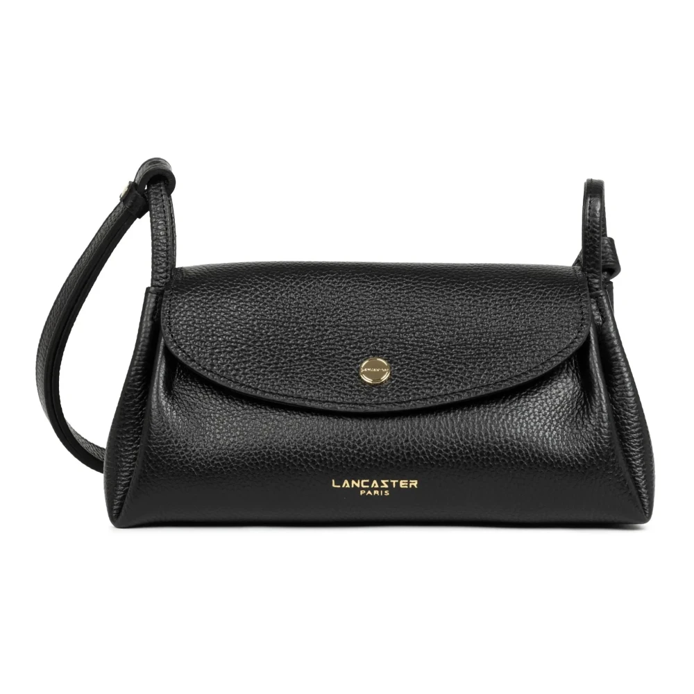 Lancaster Black Shoulder Bags, Female, One Size, Magnetic Flap Double Accordion Crossbody Bag Nude