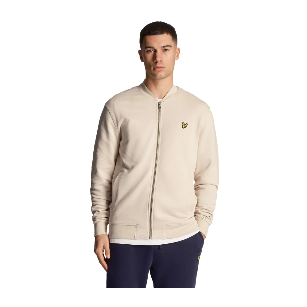 Lyle & Scott Loopback Jersey Bomber Jack Beige Heren