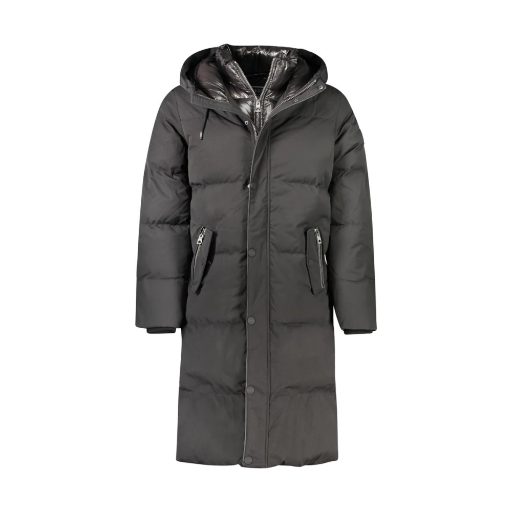 Guess Zwarte Polyester Jas Black Heren