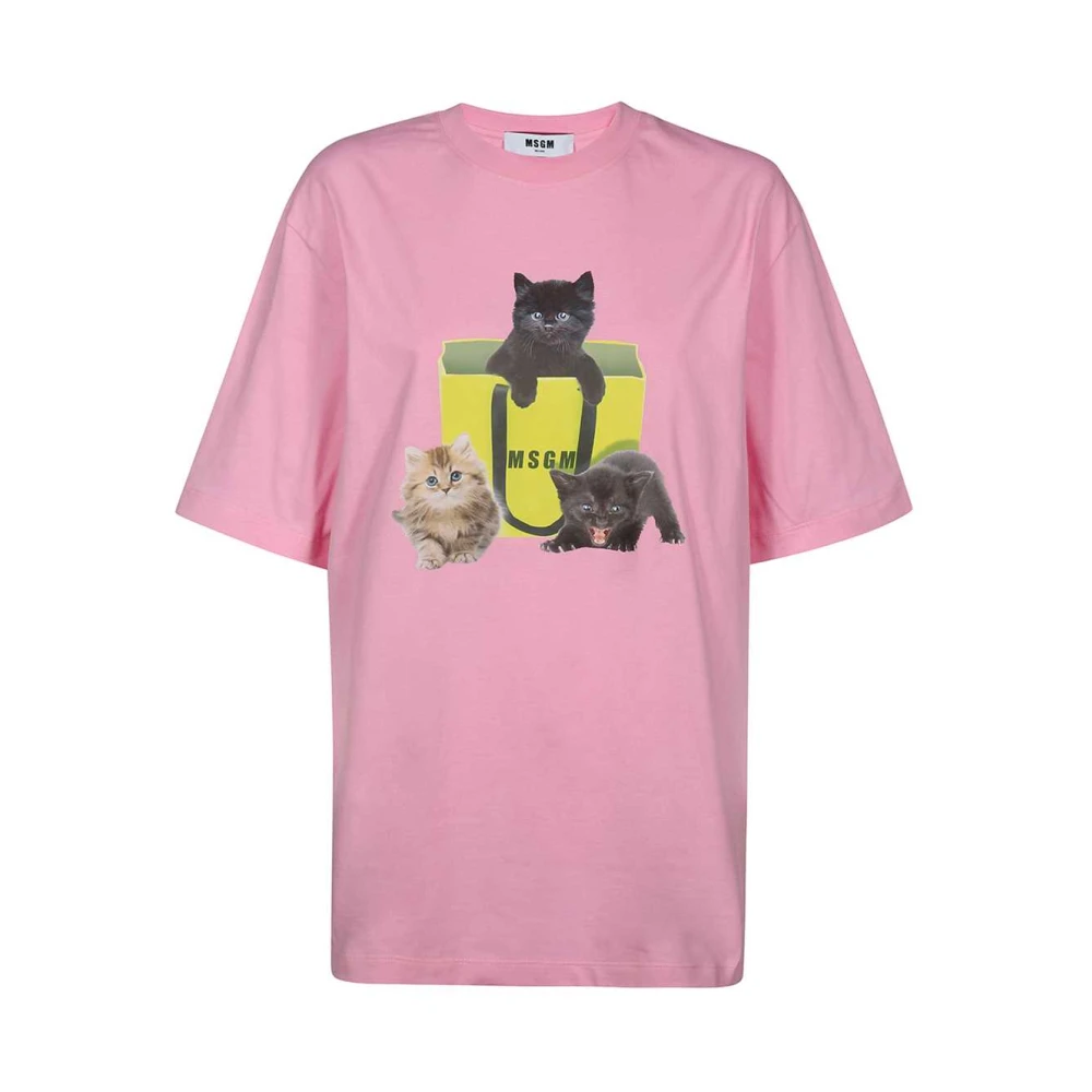 Msgm - Tops > T-Shirts - Pink - Msgm - Modalova