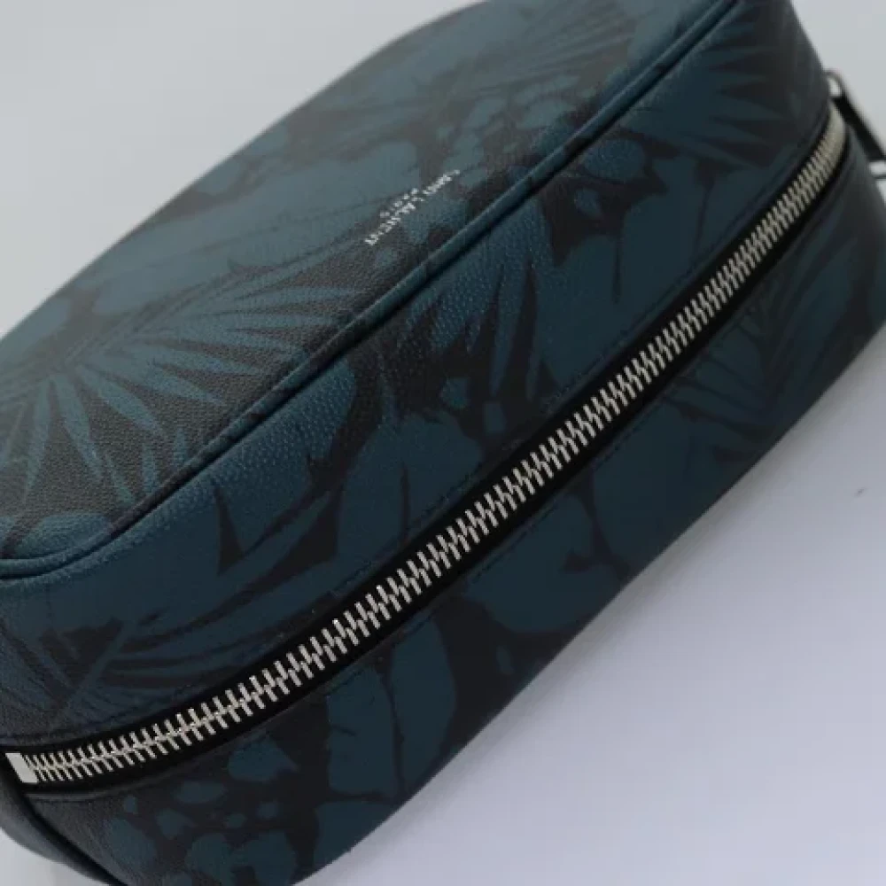 Yves Saint Laurent Vintage Pre-owned Leather clutches Blue Dames