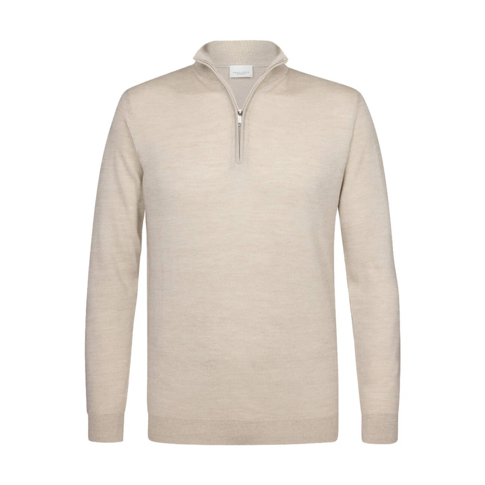 PROFUOMO Heren Truien & Vesten Pullover Half Zip Beige