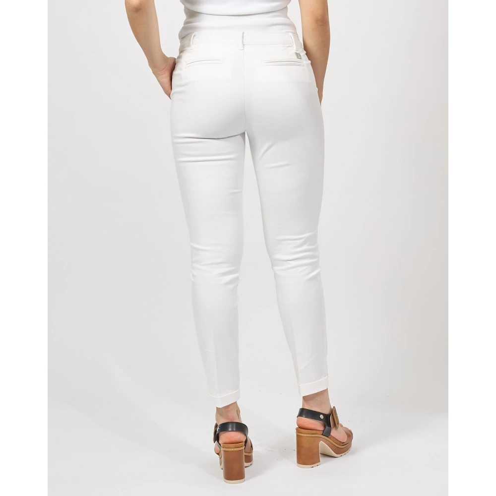 Fracomina Witte Carrot Mom Fit Broek White Dames
