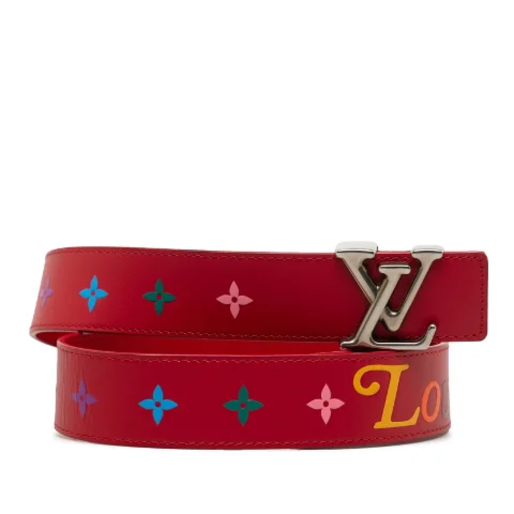 Louis Vuitton Vintage Pre-owned Leather belts Red Dames