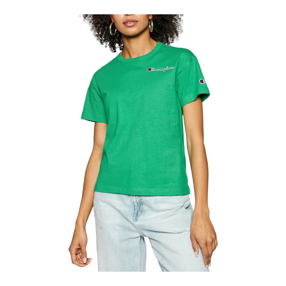 Champion Korte Mouw T-shirt Green Dames