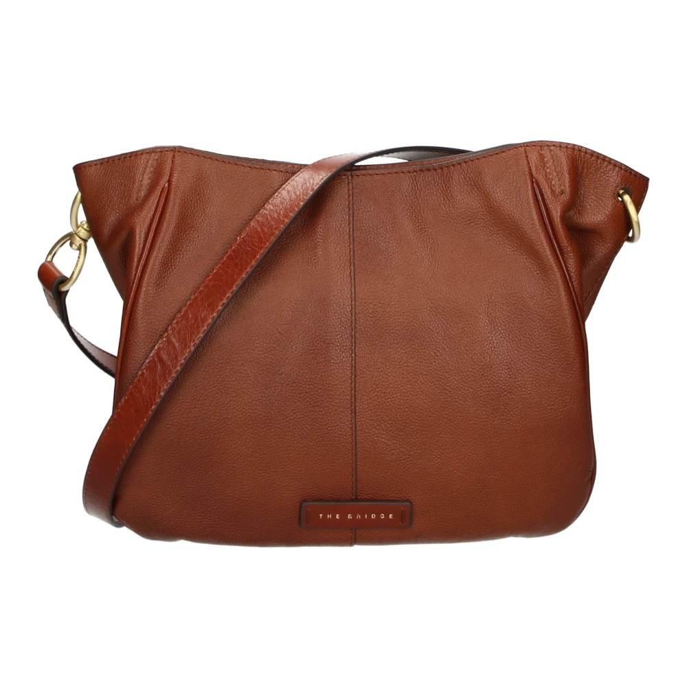 The Bridge Bruine Schoudertas 100% Leer Brown Dames