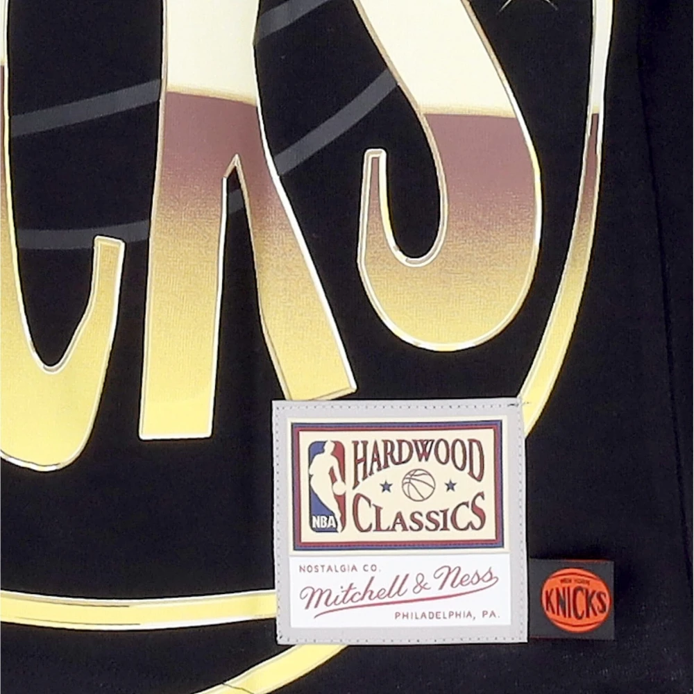 Mitchell & Ness NBA Big Face 4.0 Tee Hardwood Classics Black Heren