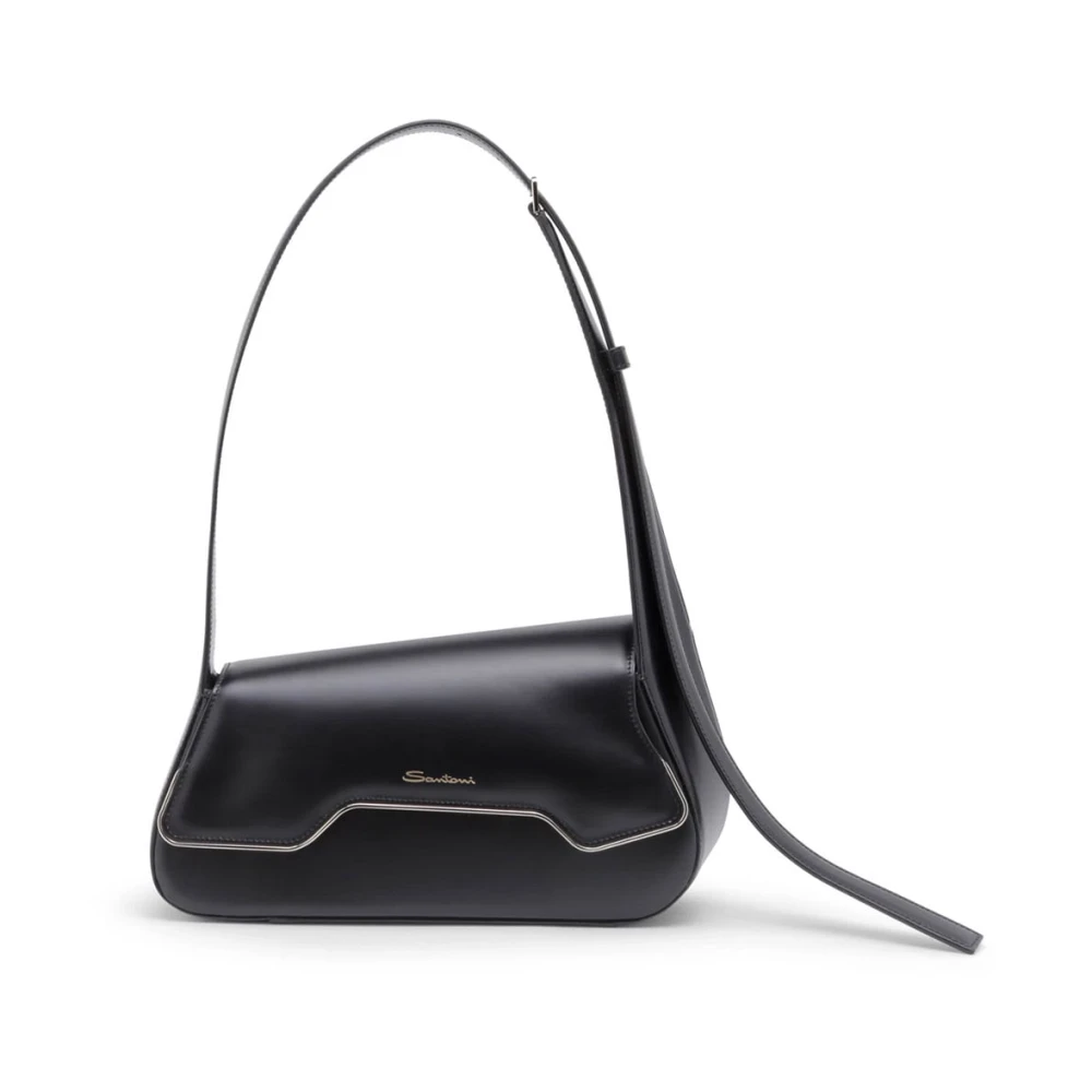 Santoni Stijlvolle Schoudertas Black Dames
