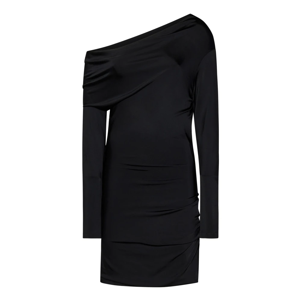 Alexander mcqueen Zwarte Stretch Jersey Minijurk Aw24 Black Dames