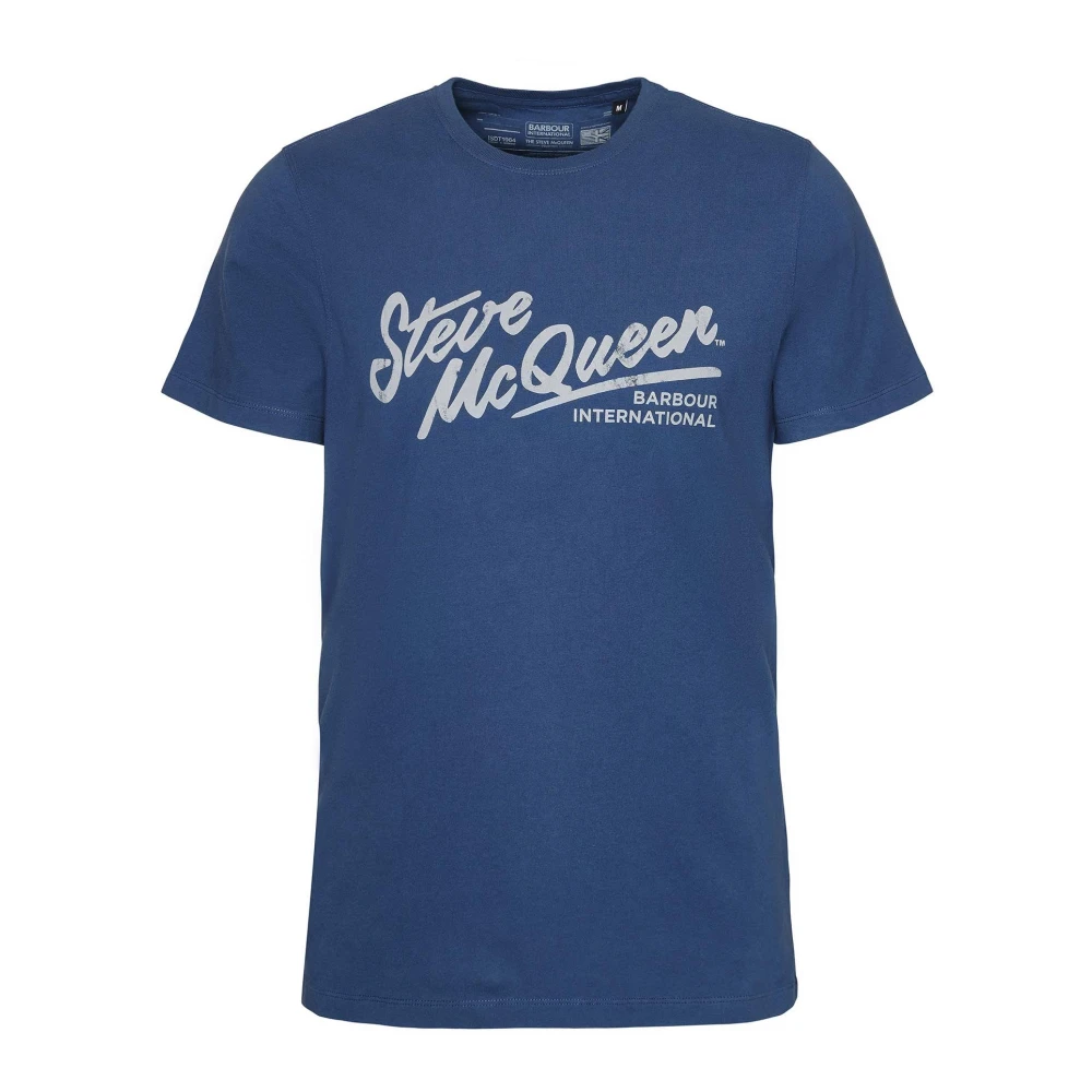 Barbour Steve McQueen Strike T-Shirt Blue Heren