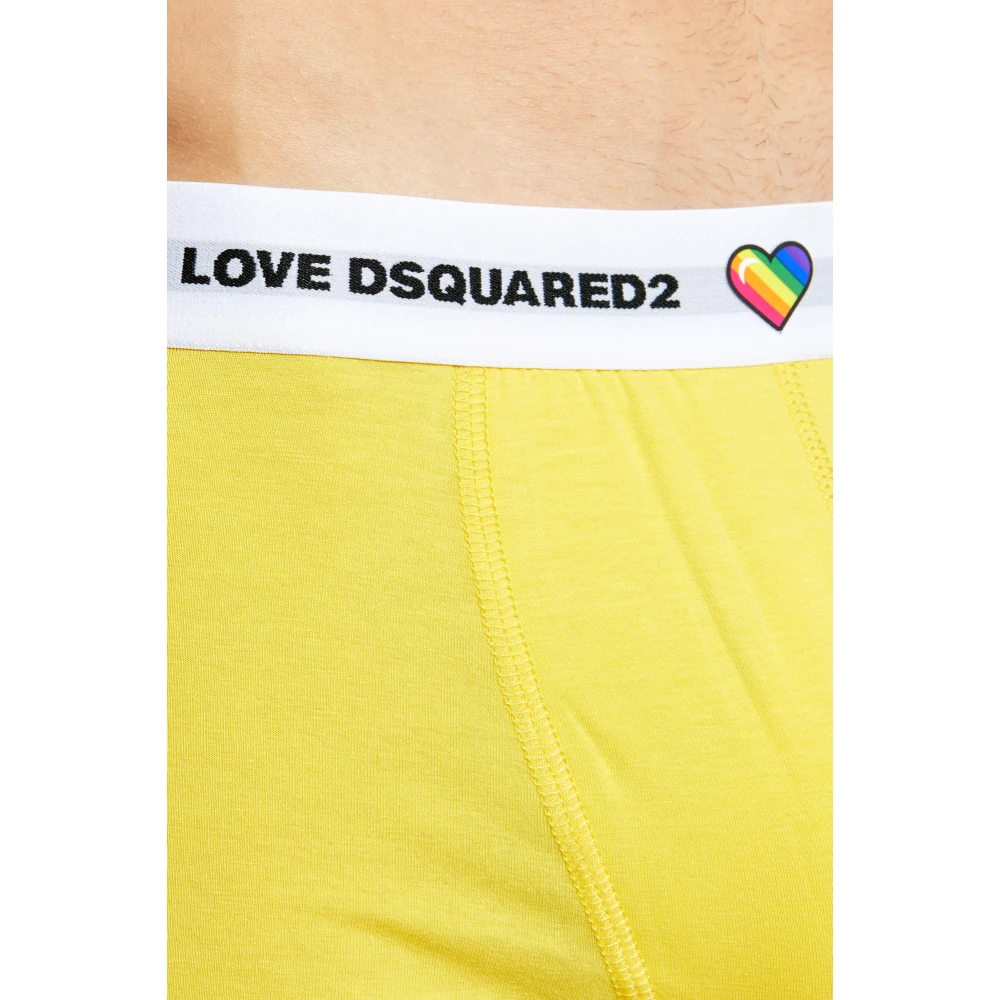 Dsquared2 Slips met logo Yellow Heren