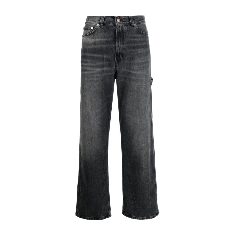 Haikure Zwarte Wide Leg Denim Jeans Black Heren