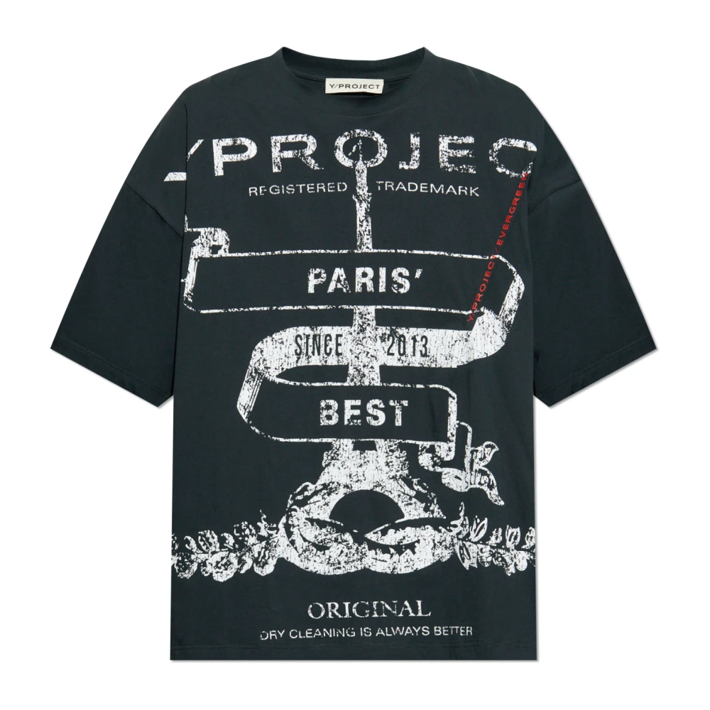 Y Project T-shirt met print Black Heren