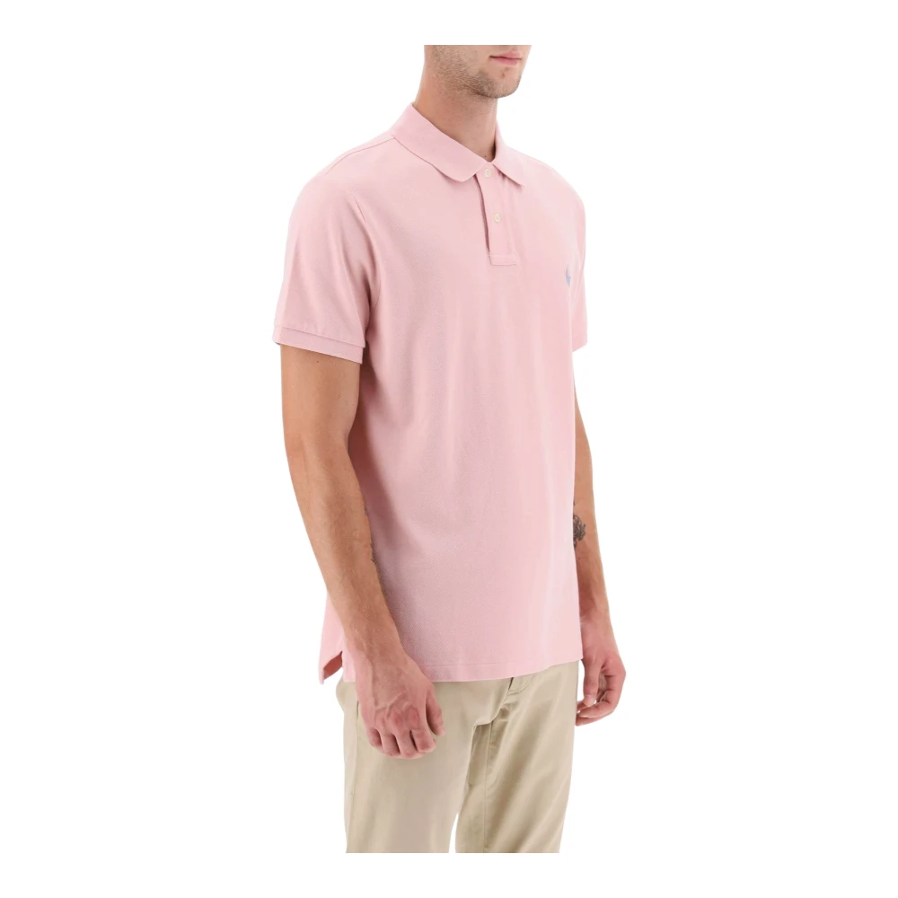 Polo Ralph Lauren Pique Katoenen Polo Shirt met Iconisch Logo Pink Heren
