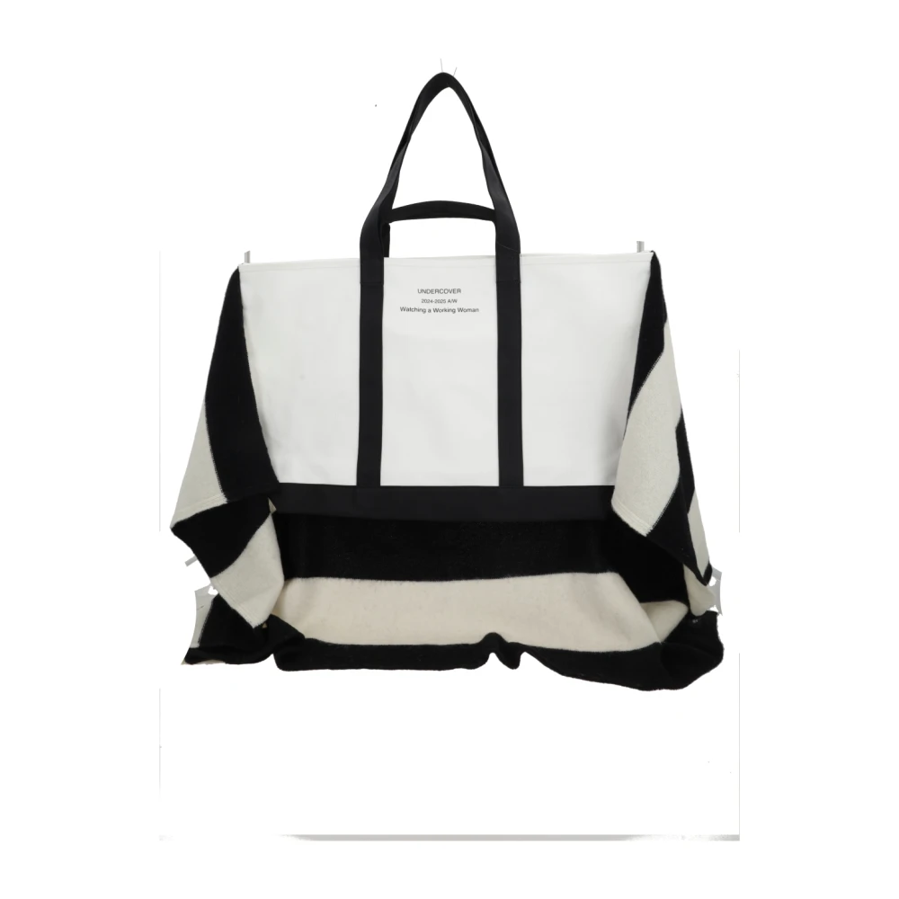 Undercover Gestreepte canvastas Black Dames