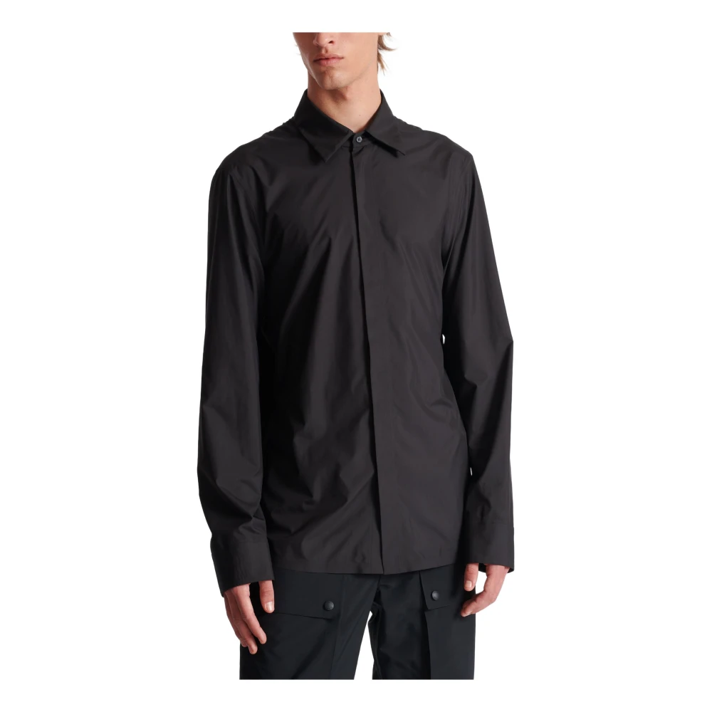Balmain Nylon Overhemd Black Heren
