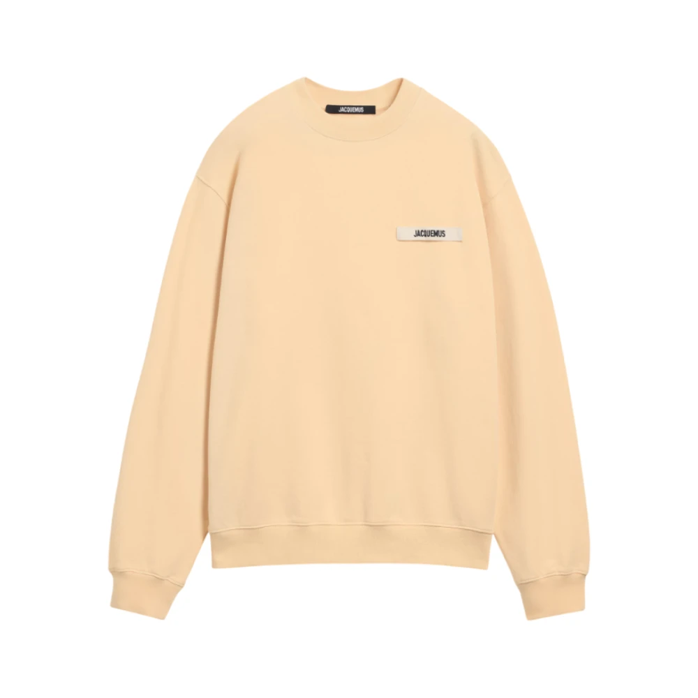Jacquemus Lichtbeige Sweatshirt met Gros Grain Detail Beige Heren