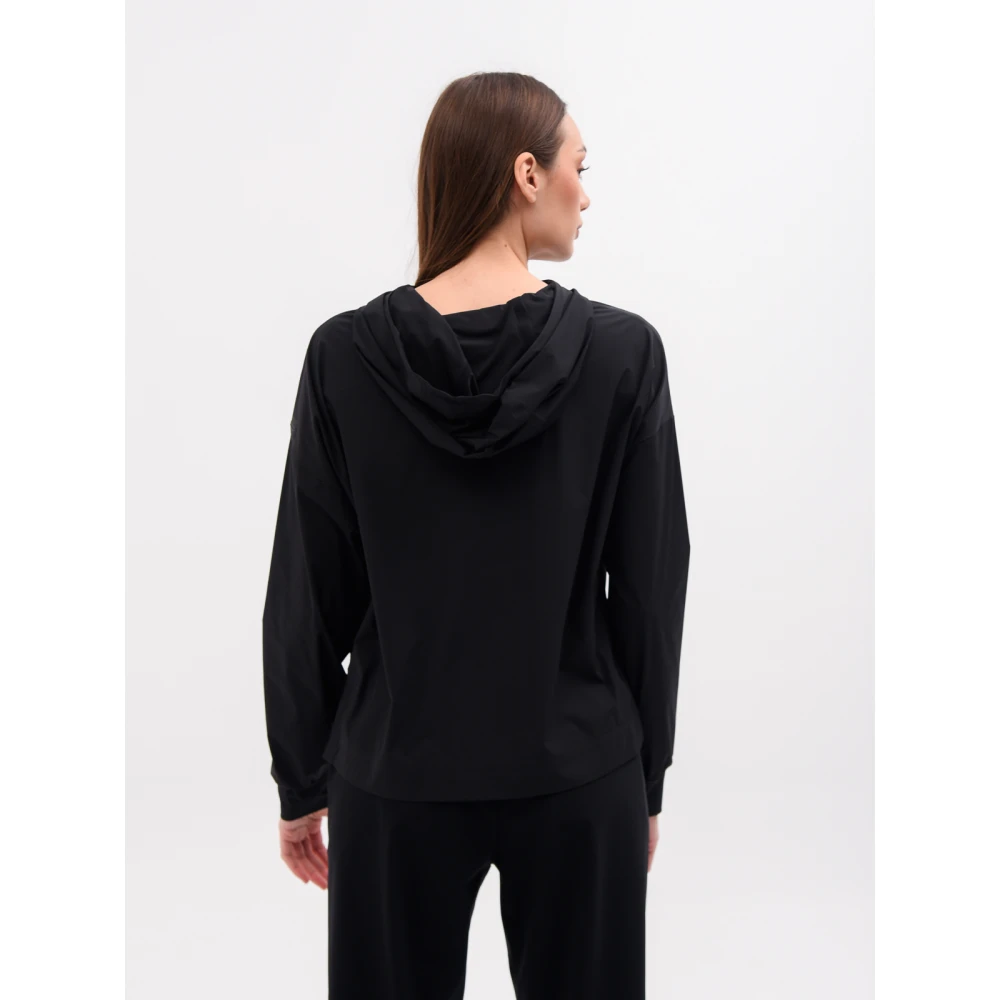 RRD Hooded Stretch Blouse Black Dames