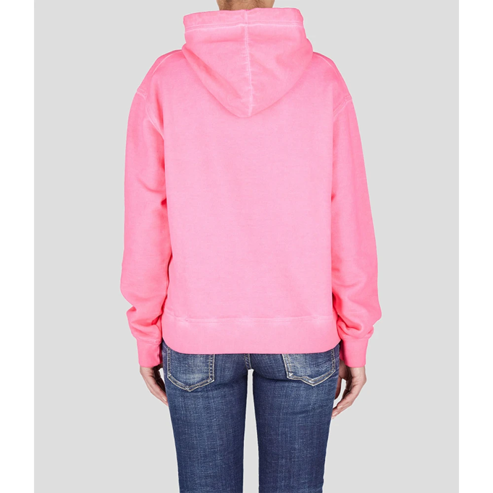 Dsquared2 Icon Hoodie Rosa Pink Dames