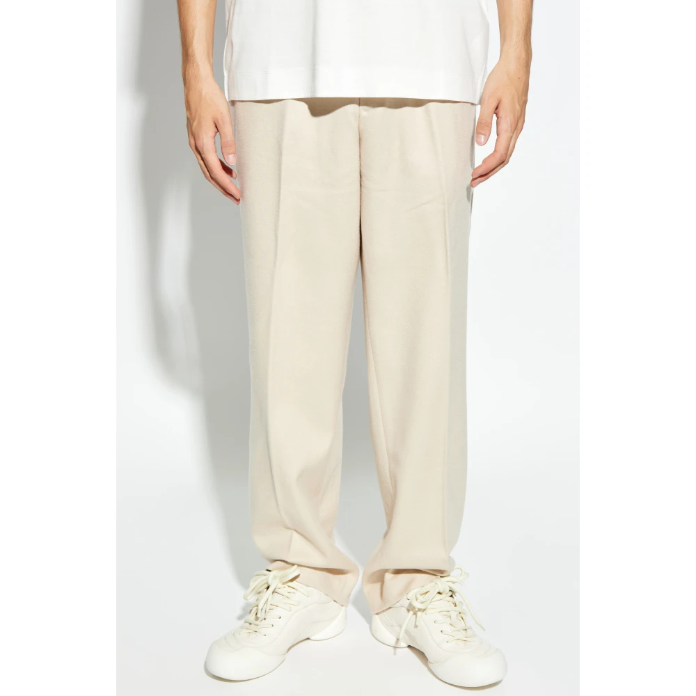 Emporio Armani Wollen broek Beige Heren