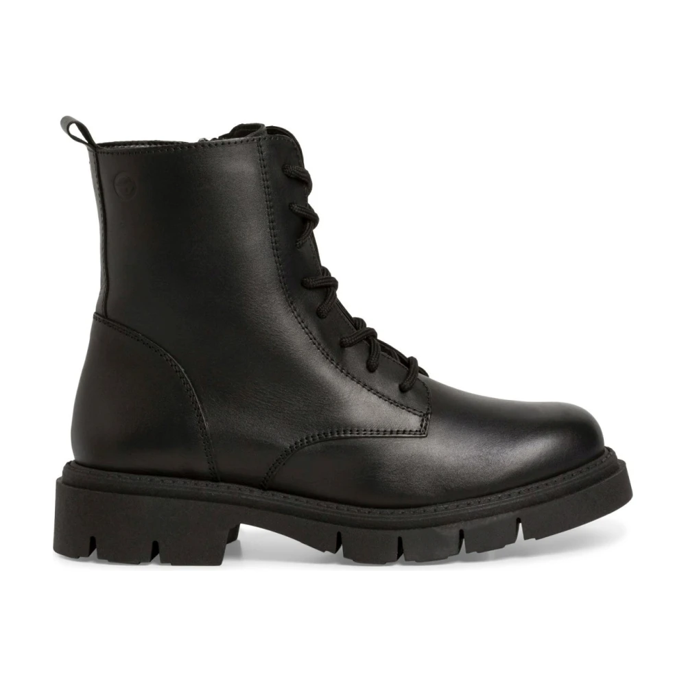 Tamaris Women's Black Lace-Up Ankle Boots - Lace-Up Boots - 4 Uk - Shoes