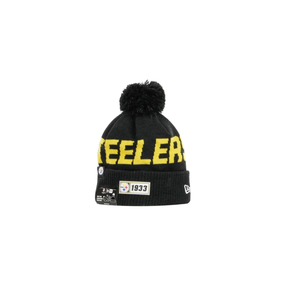 New era Sport Gebreide Pom Muts Originele Teamkleuren Black Heren