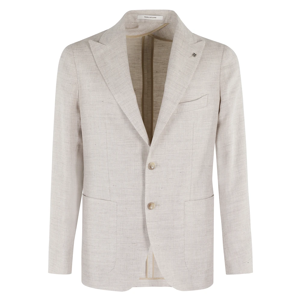 Tagliatore JAS 1 Borst Lance Linnen WOL Twill Beige Heren