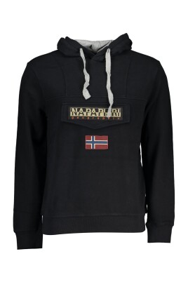 sweat-a-capuche-noir-manches-longues