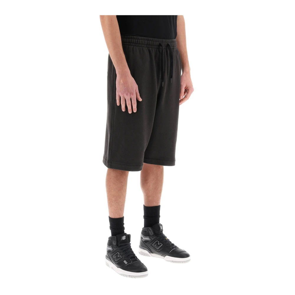 Isabel marant Sweatshorts van biologisch katoen met vervaagd effect Black Heren