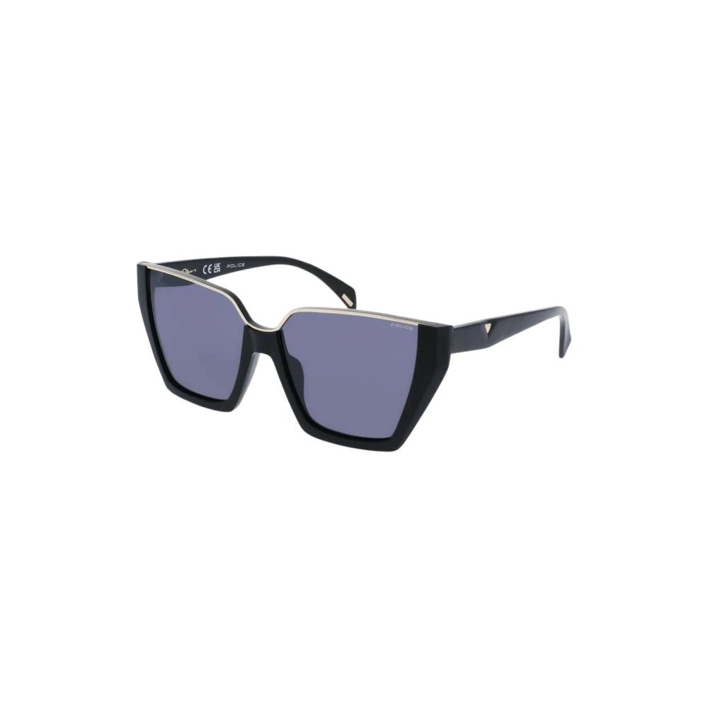 Police Women's Black Sunglasses, One Size, Acetate Square Frame Sunglasses