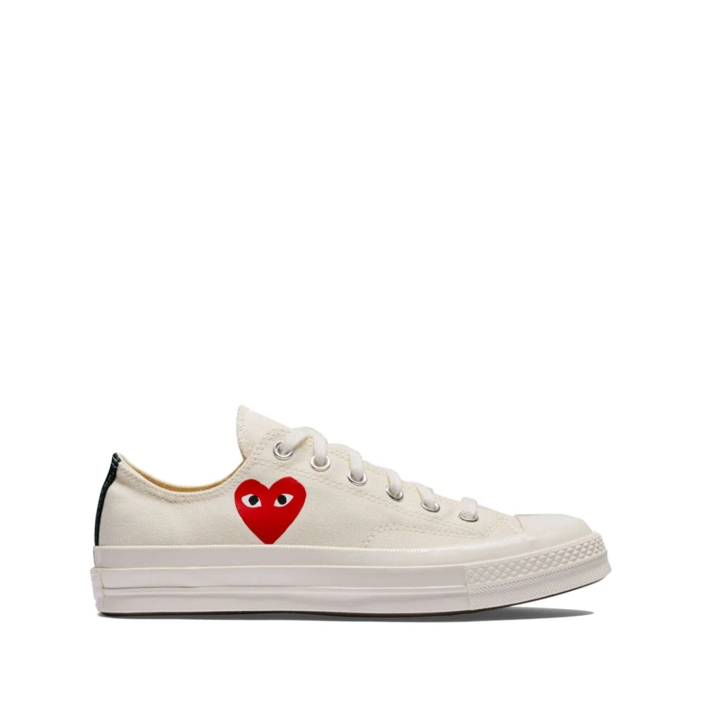 Comme Des Garçons Play Men's White Sneakers, 5 Uk, Single Heart Chuck 70 Trainers