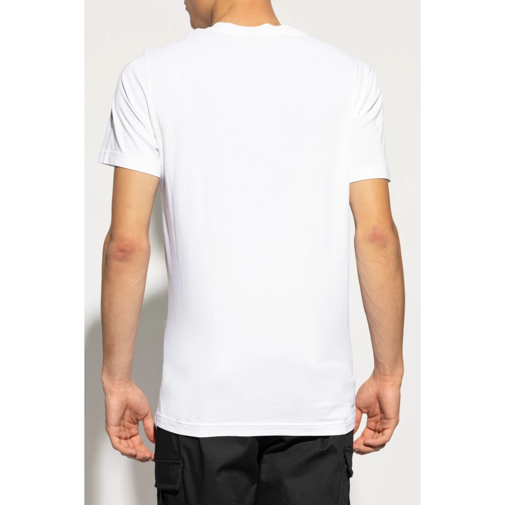Moncler T-shirt met logo White Heren