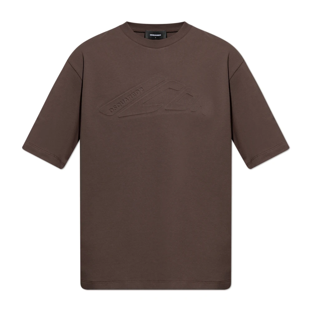 Dsquared2 T-shirt met logo Brown Heren