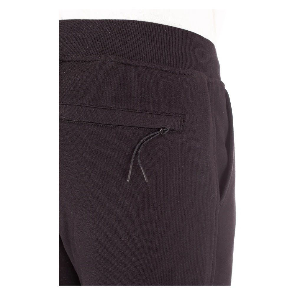 C.P. Company Zwarte katoenen sweatpants met elastische taille en zoom Black Heren