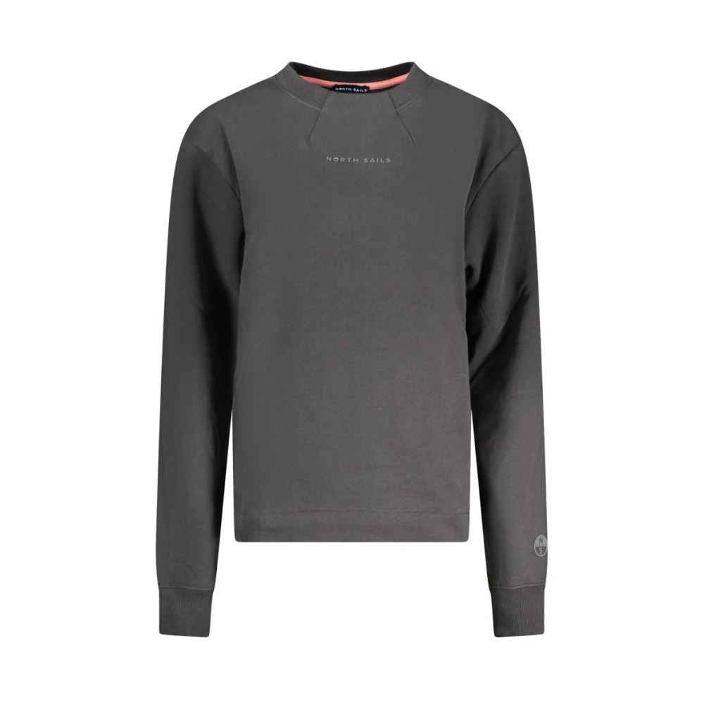 North Sails Women's Black Sweatshirts, L, Crew Neck Sweatshirt