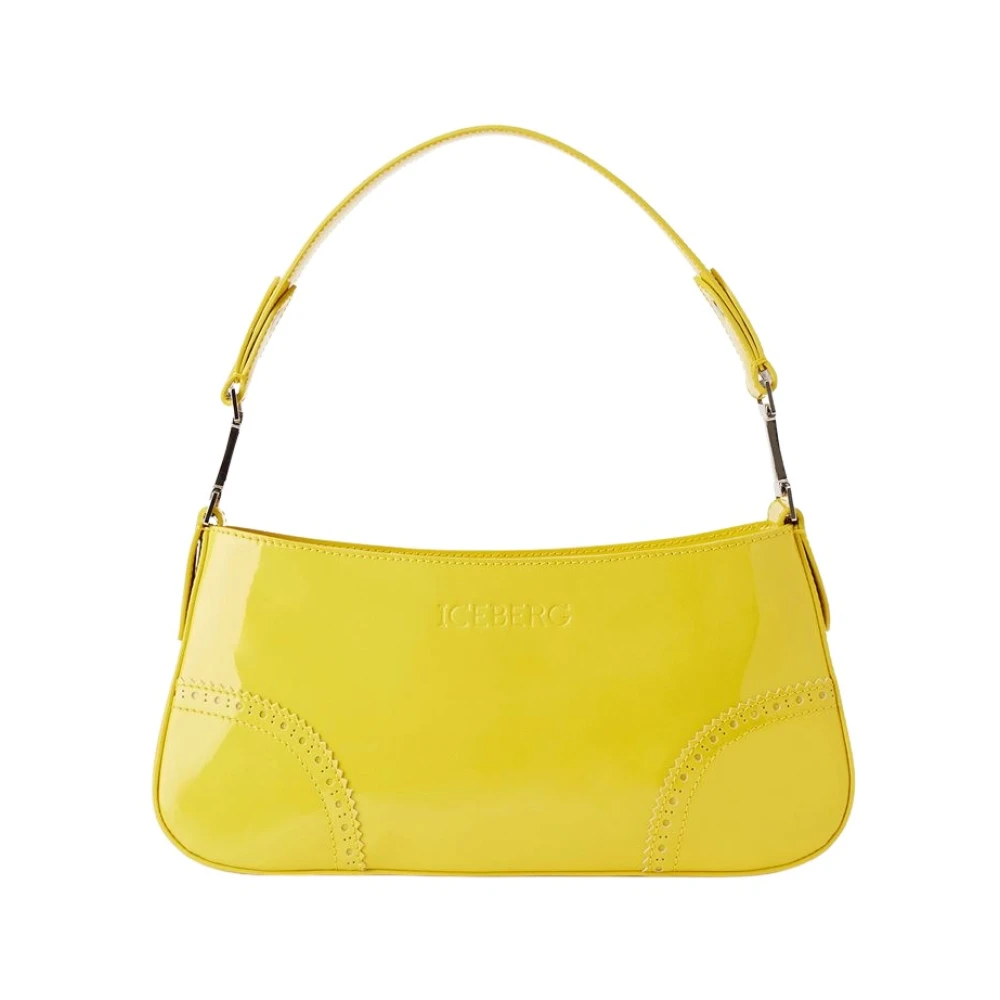 Iceberg Gele verouderde leren crossbodytas Yellow Dames