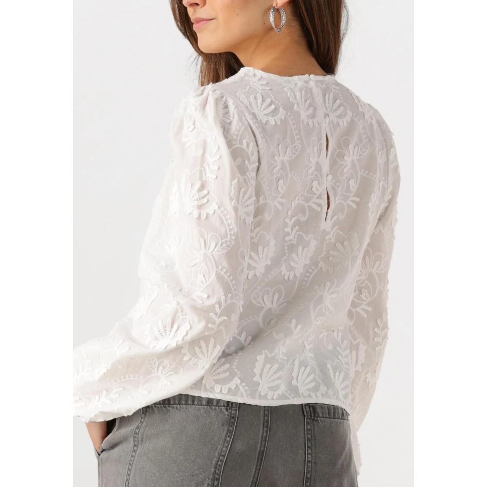 Object Elegante Witte Blouse White Dames