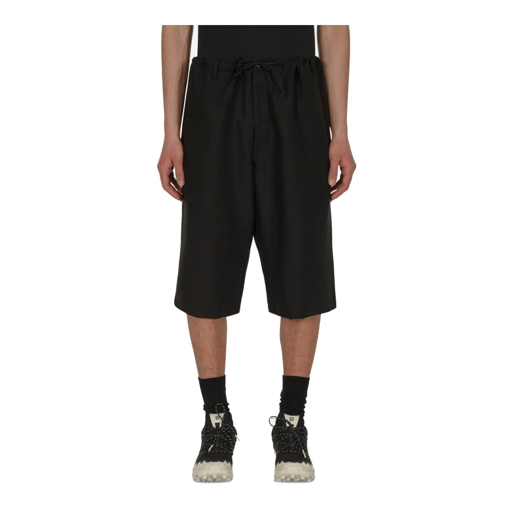 Maison Margiela Zwarte Linnen Viscose Shorts Ss22 Black Heren